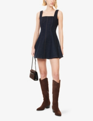 Paige Womens Andes Perla Panelled Denim Mini Dress