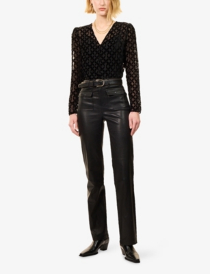 PAIGE: Amaya Burnout Sheer Woven Top