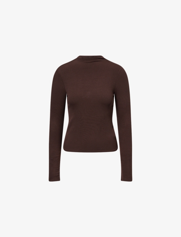 Henrietta Mock-Neck Modal-Blend Top