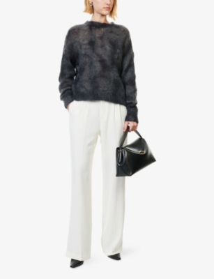 Paige Womens  Brigida Wide-leg Woven Trousers In White