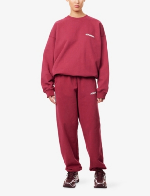 Adanola Womens  Movement Oversized Cotton Sweatshirt In Red