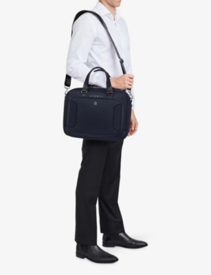 Victorinox Womens Navu Blue Werks Traveler 7.0 Compact Woven Briefcase