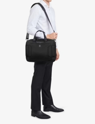 Victorinox Womens Black Werks Traveler 7.0 Deluxe Woven Briefcase In Black