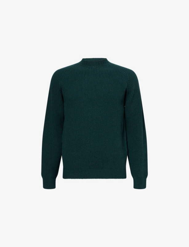 Crewneck Knitted Cashmere And Wool Jumper