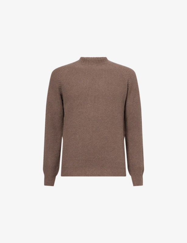 Crewneck Knitted Cashmere And Wool Jumper