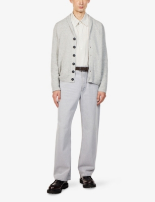 JOHN SMEDLEY: Shawl-Collar Knitted Wool And Cashmere Cardigan