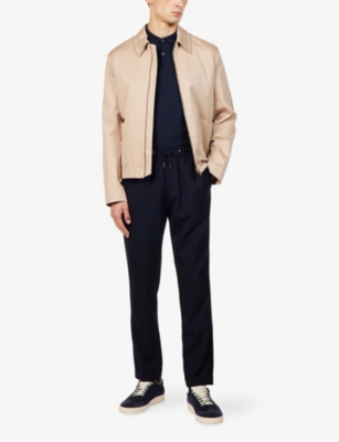 JOHN SMEDLEY: Textured Short-Sleeve Merino-Wool Polo T-Shirt