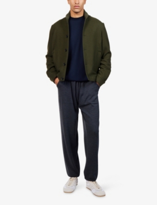 JOHN SMEDLEY: Textured Crewneck Wool Jumper