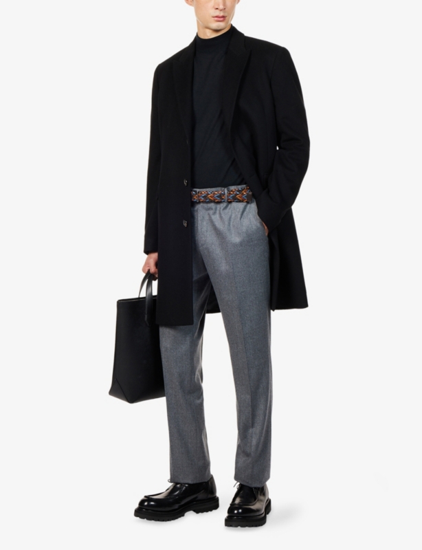 Mock-Neck Fine-Knit Merino-Wool Jumper