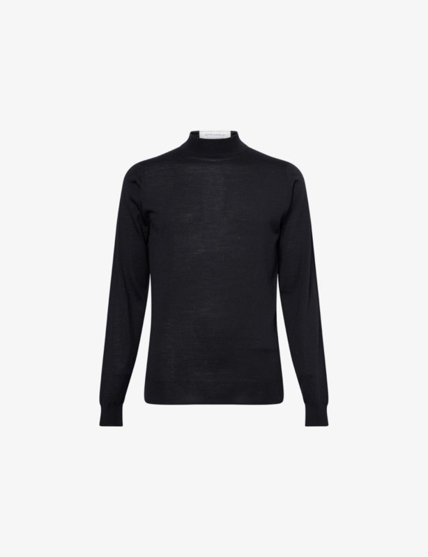 Mock-Neck Fine-Knit Merino-Wool Jumper