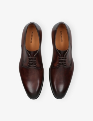 Magnanni Leather Derby Shoes In Blue