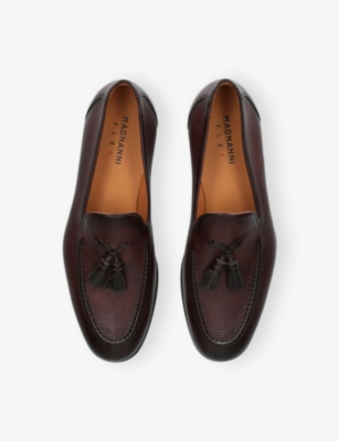 Magnanni Leather Seneca Tassel Loafers In Brown