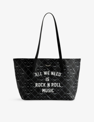 Zadig & Voltaire Womens Black Z Shopper Monogram Coated-canvas Tote Bag In Black
