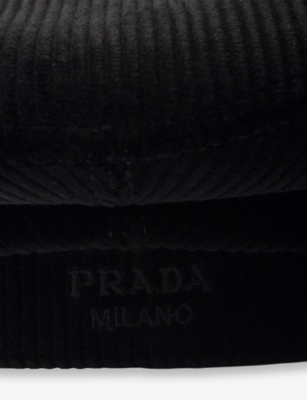PRADA: Newsboy Cotton Corduroy Cap
