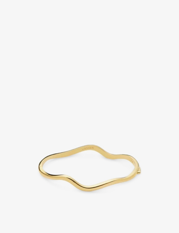 Molten Classic Hinged 18ct Yellow Gold-Plated Brass Bangle