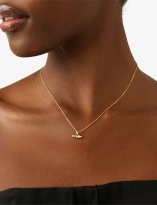 Missoma Womens Lucy Williams T-bar 14ct Yellow Gold And 0.04ct Lab Grown Diamond Necklace In Gold