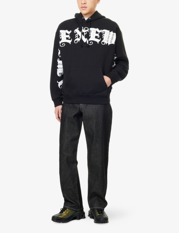 Old English Relaxed-Fit Cotton-Jersey Hoodie