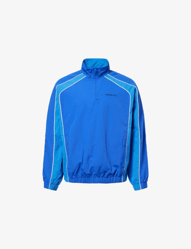Quarter Zip High-Neck Woven Track Jacket