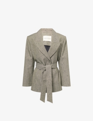 CAMILLA AND MARC: Noma Oversized Belted Woven Blazer