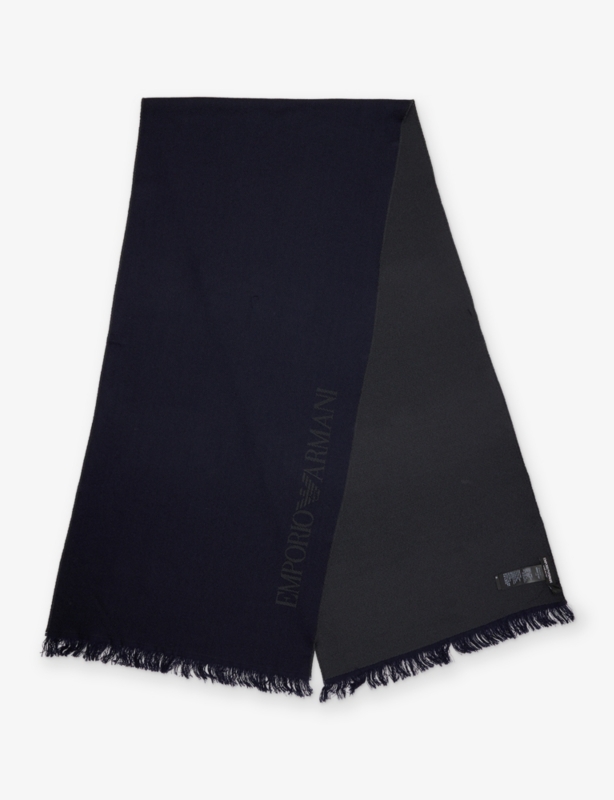 Jacquard-Logo Wool Scarf