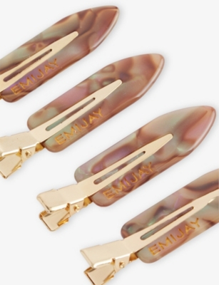 Emi Jay Womens Aura Popstar Set Of Four Hair Clips