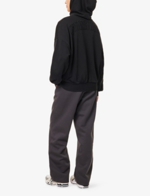 Gymshark Womens  Power Washed Oversized Cotton-jersey Hoody In Black