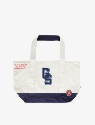 GYMSHARK: Collegiate Branded Cotton-Canvas Tote Bag