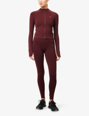 Gymshark Womens Gs Rich Maroon Soft Sculpt Regular-length Leggings Xl In Burgundy