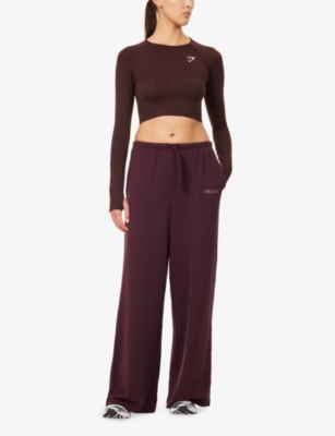 Gymshark Womens  Vital Crop Training Top In Burgundy