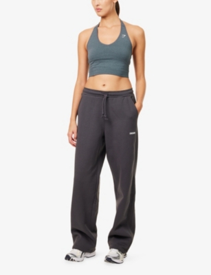 Gymshark Womens  Vital Seamless Halter Neck Jersey Tank Top In Gray