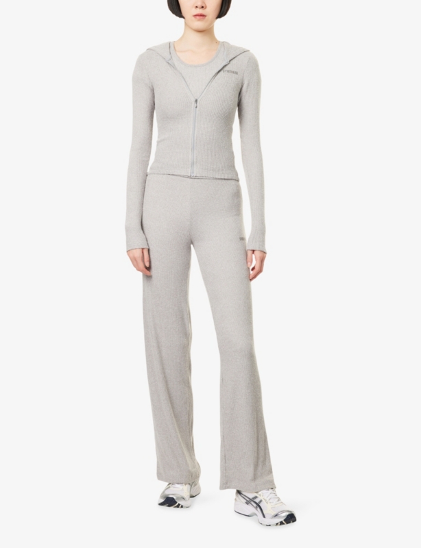 Supersoft Ribbed Stretch-Woven Hoodie