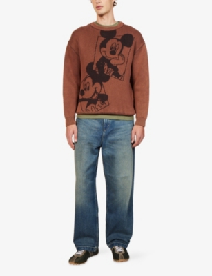 THISISNEVERTHAT: thisisneverthat x Disney Mickey Frame Cotton Knitted Jumper