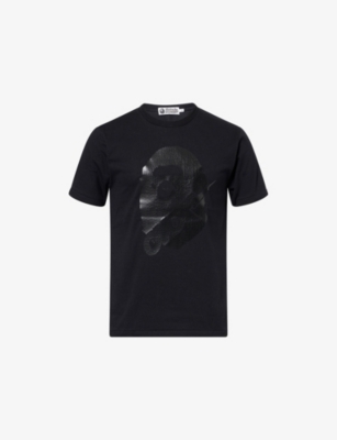 A BATHING APE: A Bathing Ape x OVO Printed Short-Sleeves Cotton-Jersey T-Shirt