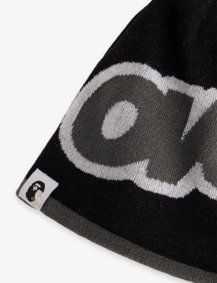 A BATHING APE: A Bathing Ape X OVO Knitted Beanie