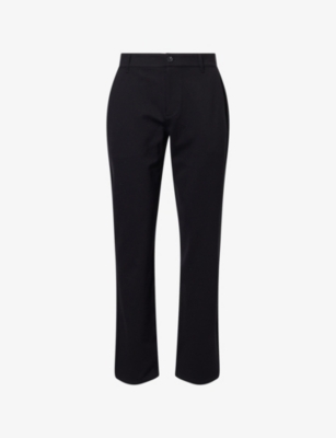 Paige Mens Black Panmar Straight-leg Stretch-woven Trousers In Black