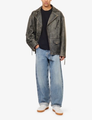 Paige Mens Black Broxton Crewneck Cotton-jersey T-shirt In Black