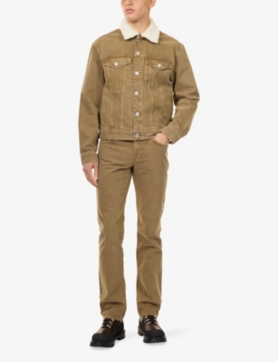 Paige Federal Transcend Slim Straight Leg Jeans In Brown