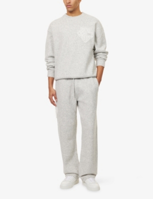 THE COUTURE CLUB: Monogram Emblem Wide-Leg Knitted Jogging Bottoms