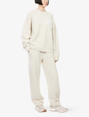 THE COUTURE CLUB: Monogram Emblem Straight-Leg Knitted Jogging Bottoms