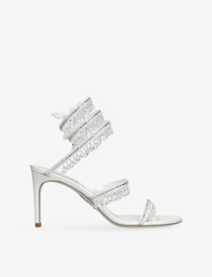 Womens Rene Caovilla Chandelier 80 Satin Heeled Sandals