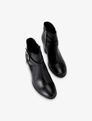 CARVELA: Silver 2 Wide-Fit Leather Heeled Ankle Boots