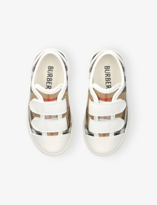 BURBERRY: Kids’ Blake Cotton-Canvas Trainers