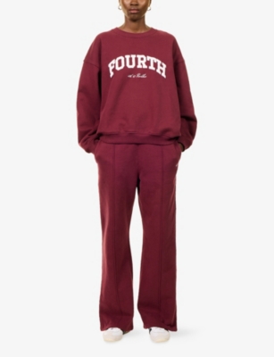 4TH & RECKLESS: Fergie Straight-Leg Cotton-Jersey Jogging Bottoms