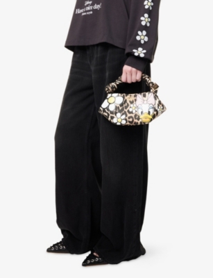 Ganni X Disney Animal-print Tote Bag In Multi