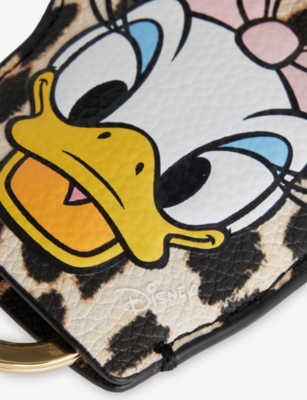 Ganni Daisy Leopard-print Faux-leather Bag Charm