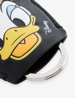 Ganni Womens Jet Black  X Disney Daisy Duck Bag Charm In Black