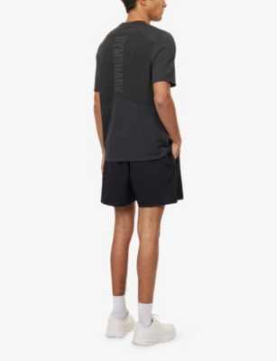 Gymshark Mens  Lightweight Seamless Short-sleeves Woven T-shirt In Black