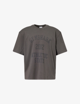 GYMSHARK: Collegiate Washed Cotton-Jersey T-Shirt