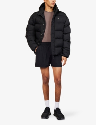 Gymshark Mens  Logo-print Woven Sport Shorts In Black