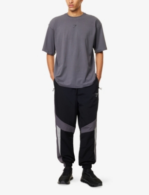 GYMSHARK: Power Brand-Print Stretch-Cotton T-Shirt